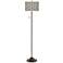 Kaleidoscope Flowers Giclee Glow Bronze Club Floor Lamp