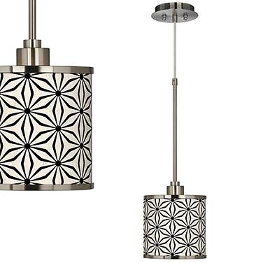 Kaleidoscope Flowers Giclee Glow Mini Pendant Light