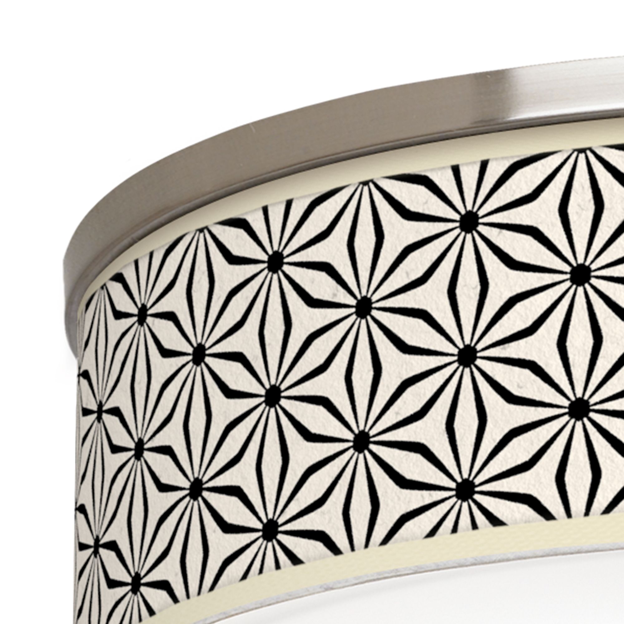 Image 2 Kaleidoscope Flowers Giclee Nickel 20 1/4" Wide Ceiling Light more views