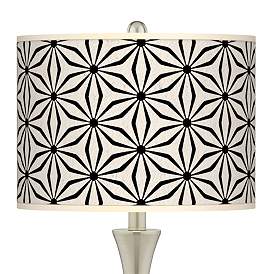Image2 of Kaleidoscope Flowers Trish Brushed Nickel Touch Table Lamps Set of 2 more views