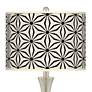 Kaleidoscope Flowers Trish Brushed Nickel Touch Table Lamps Set of 2