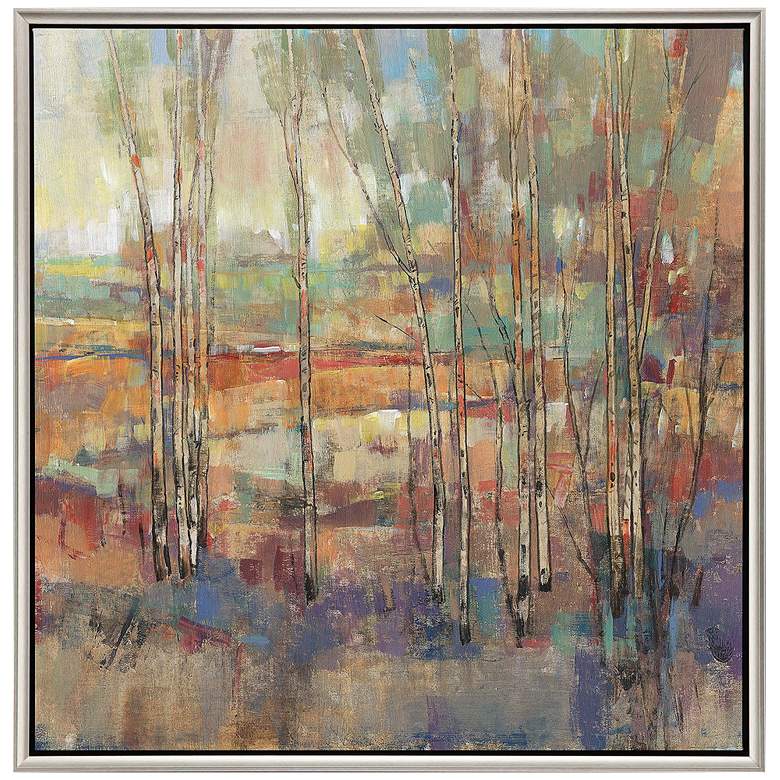 Image 1 Kaleidoscopic Forest I 38" Square Framed Canvas Wall Art