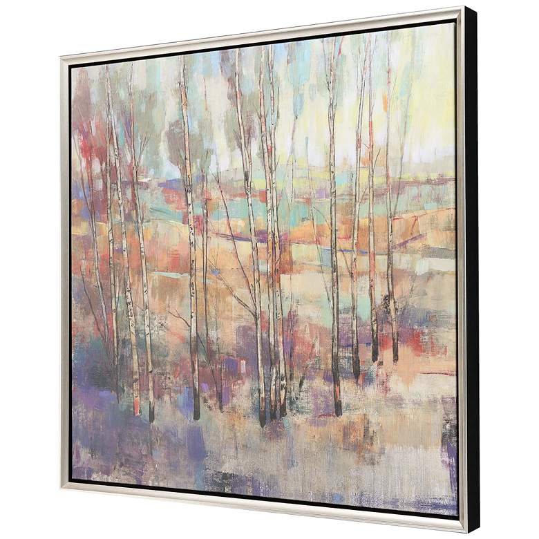 Image 3 Kaleidoscopic Forest II 38" Square Framed Canvas Wall Art more views
