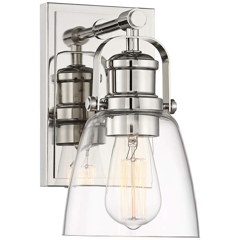 Image 1 Kalen 10" High Polished Nickel Wall Sconce