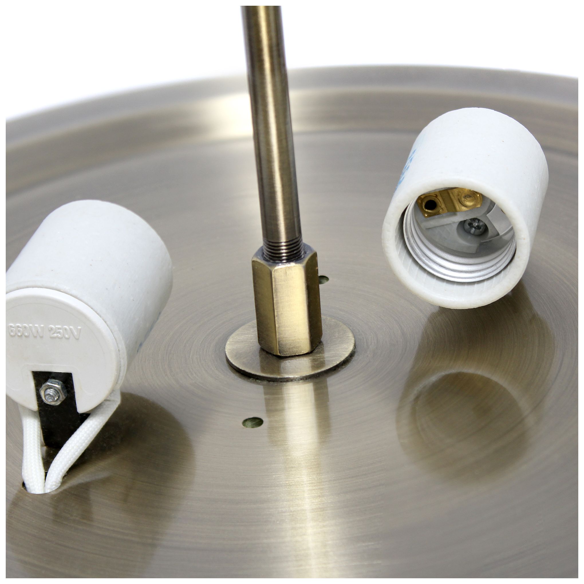 Kali 13" Wide Brass Crystal 2-Light Ceiling Lights Set of 2