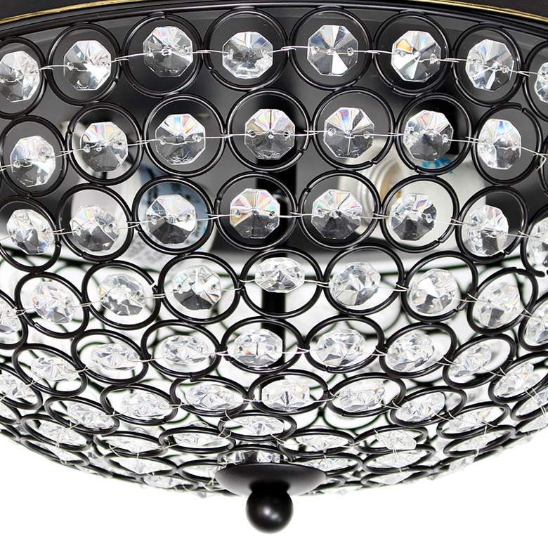 Image 3 Kali 13" Wide Bronze Crystal 2-Light Ceiling Lights Set of 2 more views