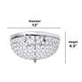 2_Kali 13" Wide Chrome Crystal 2-Light Ceiling Lights Set of 2 more views