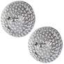 6_Kali 13" Wide Chrome Crystal 2-Light Ceiling Lights Set of 2 more views