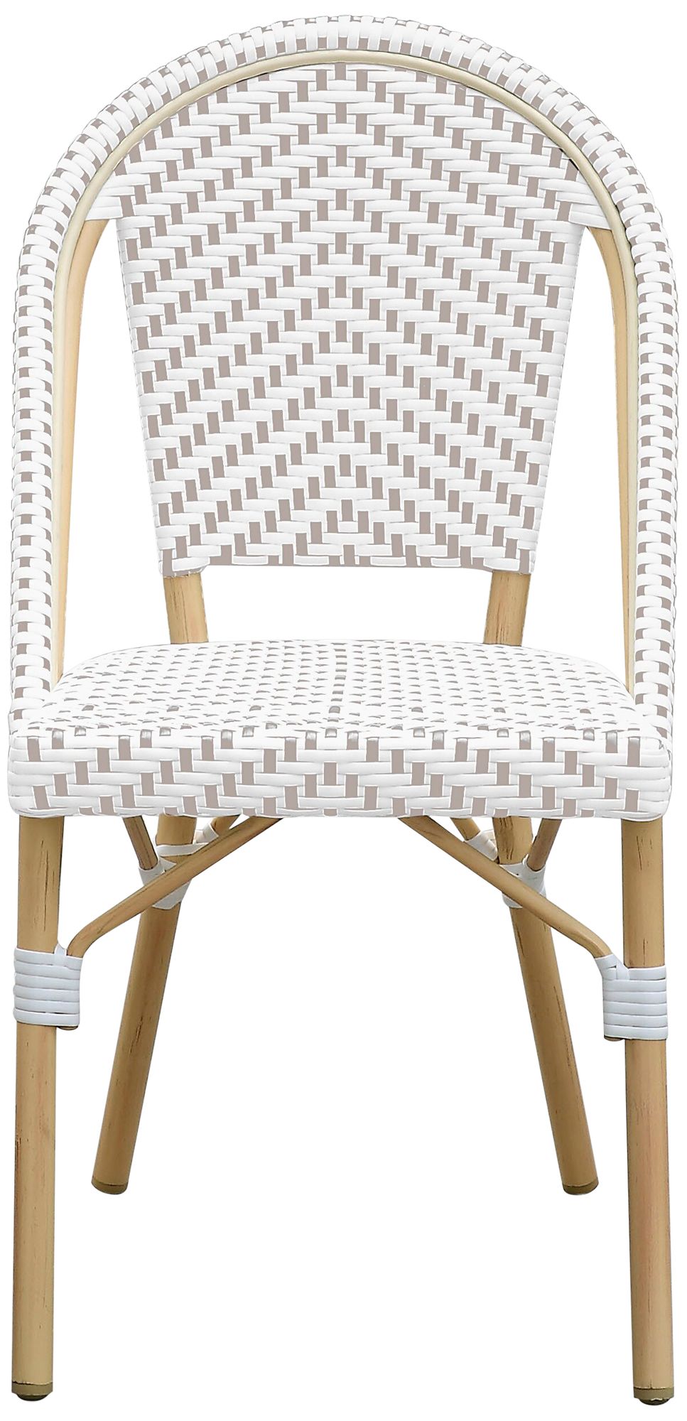 Kali Gray White Wicker Outdoor Dining Chairs Set of 2 253G3 Lamps Plus