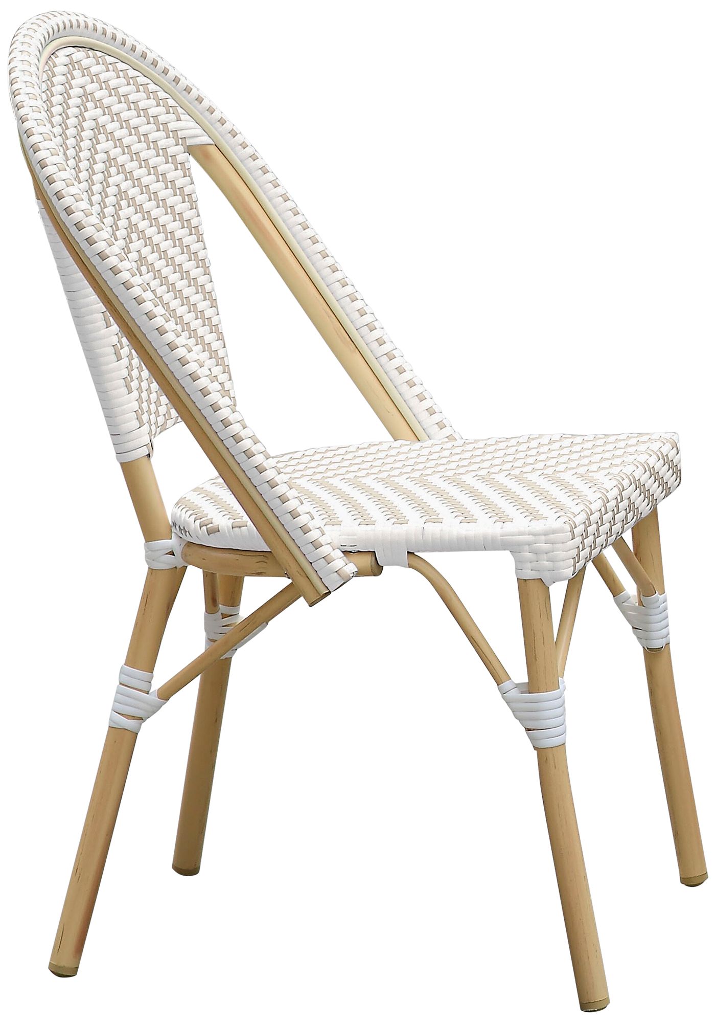 Kali Gray White Wicker Outdoor Dining Chairs Set of 2 253G3 Lamps Plus