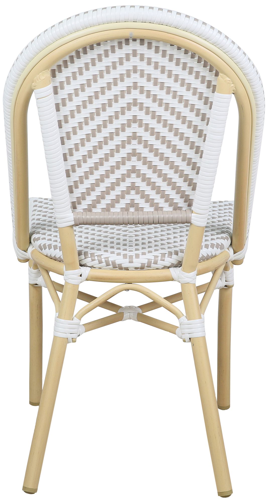 Kali Gray White Wicker Outdoor Dining Chairs Set of 2 253G3 Lamps Plus