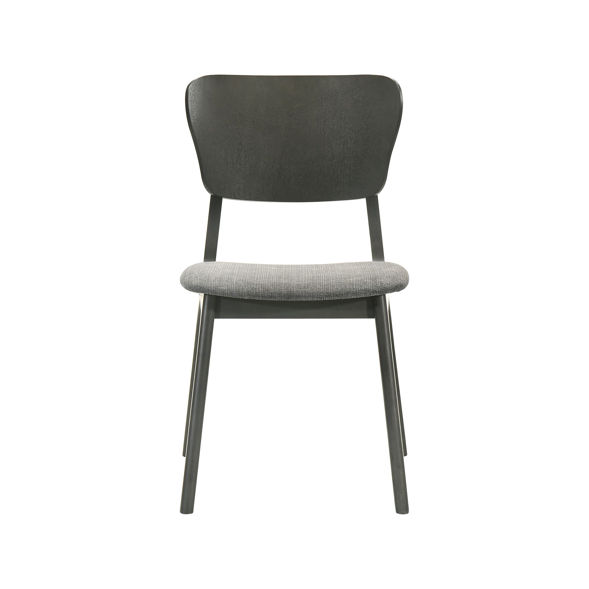 Image 4 Kalia Set of 2 Dining Chairs in Wood and Gray Finish with Gray Fabric more views