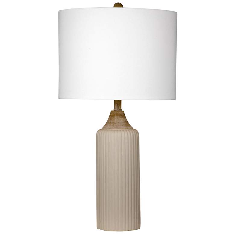 Image 1 Kalie 28 inch Rustic Styled White Table Lamp