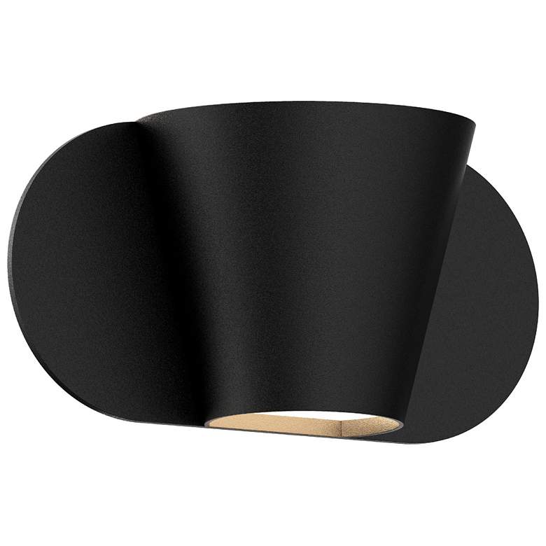 Image 1 Kaliko 5" High Textured Black LED Sconce