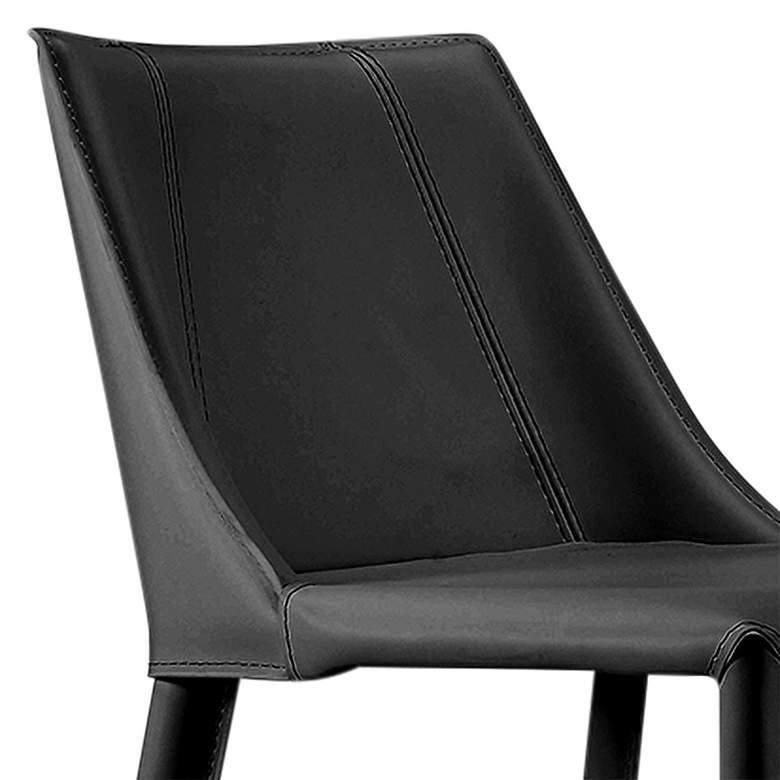 Image 2 Kalle 26" Black Leather Counter Stool more views