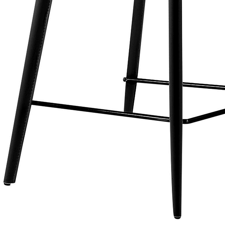 Image 3 Kalle 26" Black Leather Counter Stool more views