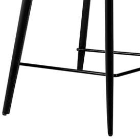 Image3 of Kalle 26" Black Leather Counter Stool more views