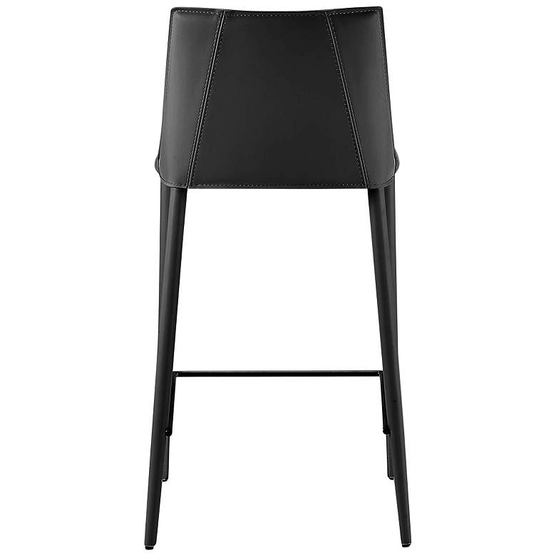 Image 6 Kalle 26" Black Leather Counter Stool more views