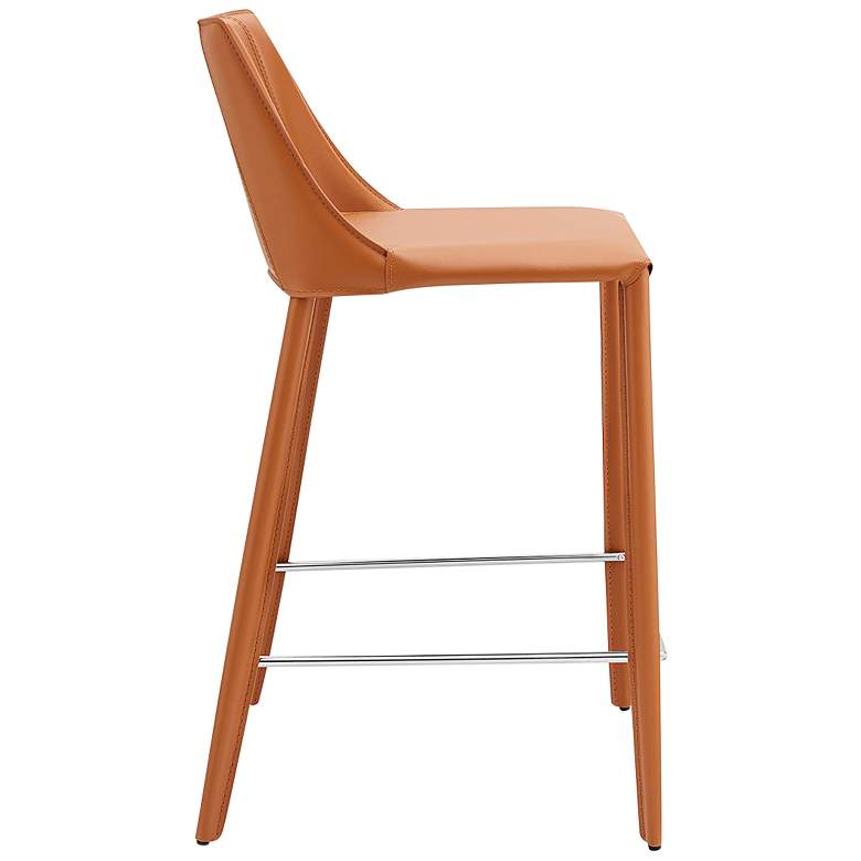 Image 4 Kalle 26 inch Cognac Leather Counter Stool more views
