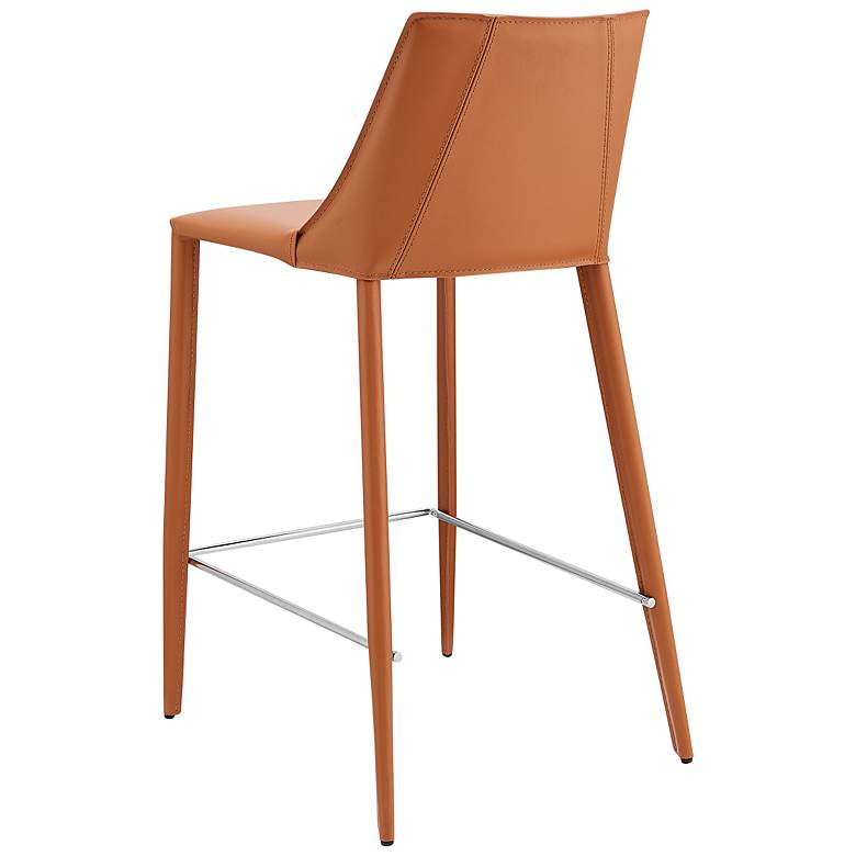 Image 6 Kalle 26" Cognac Leather Counter Stool more views