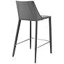 Kalle 26" Gray Leather Counter Stool