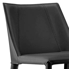 Image2 of Kalle 30" Black Leather Bar Stool more views