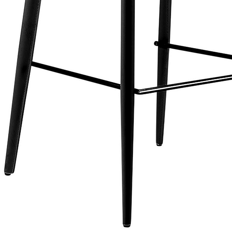 Image 3 Kalle 30 inch Black Leather Bar Stool more views