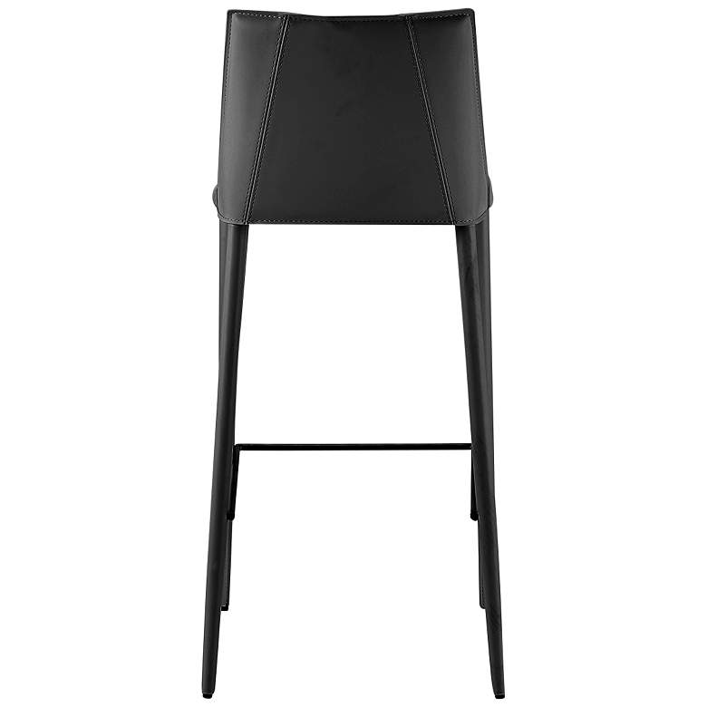 Image 6 Kalle 30 inch Black Leather Bar Stool more views