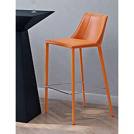 Image2 of Kalle 30" Cognac Leather Bar Stool