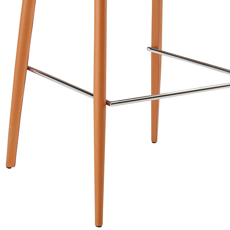 Image 5 Kalle 30" Cognac Leather Bar Stool more views