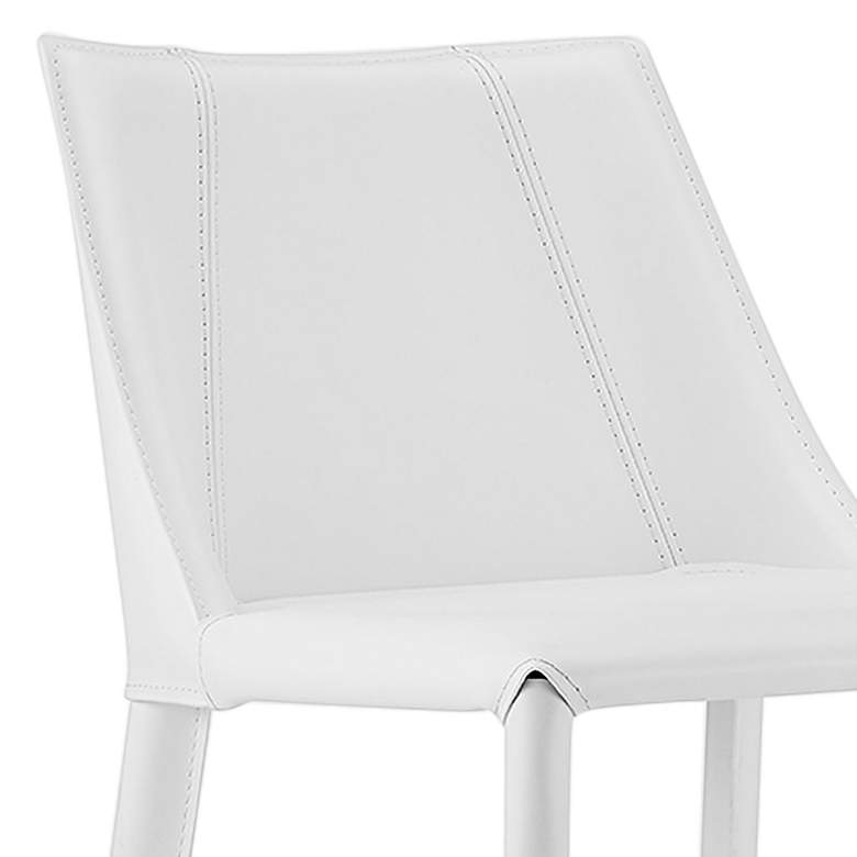 Image 2 Kalle 30" White Leather Bar Stool more views
