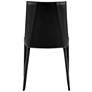 Kalle Black Leather Armless Side Chair