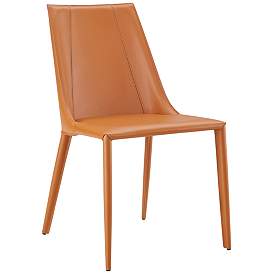 Image2 of Kalle Cognac Leather Armless Side Chair