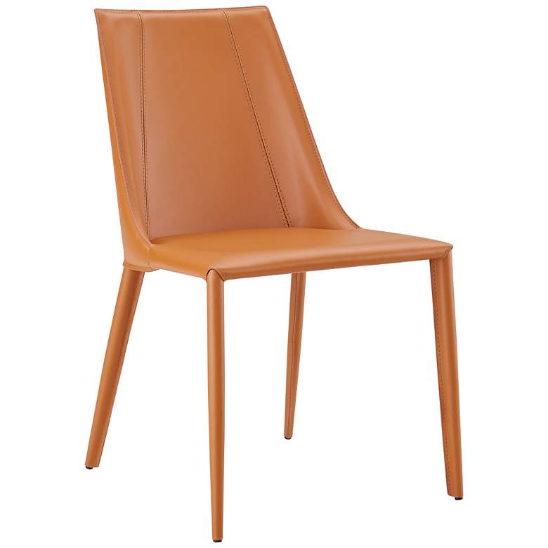 Image 2 Kalle Cognac Leather Armless Side Chair