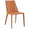 Kalle Cognac Leather Armless Side Chair