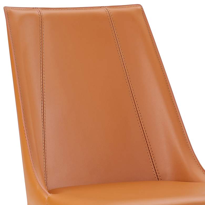 Image 3 Kalle Cognac Leather Armless Side Chair more views