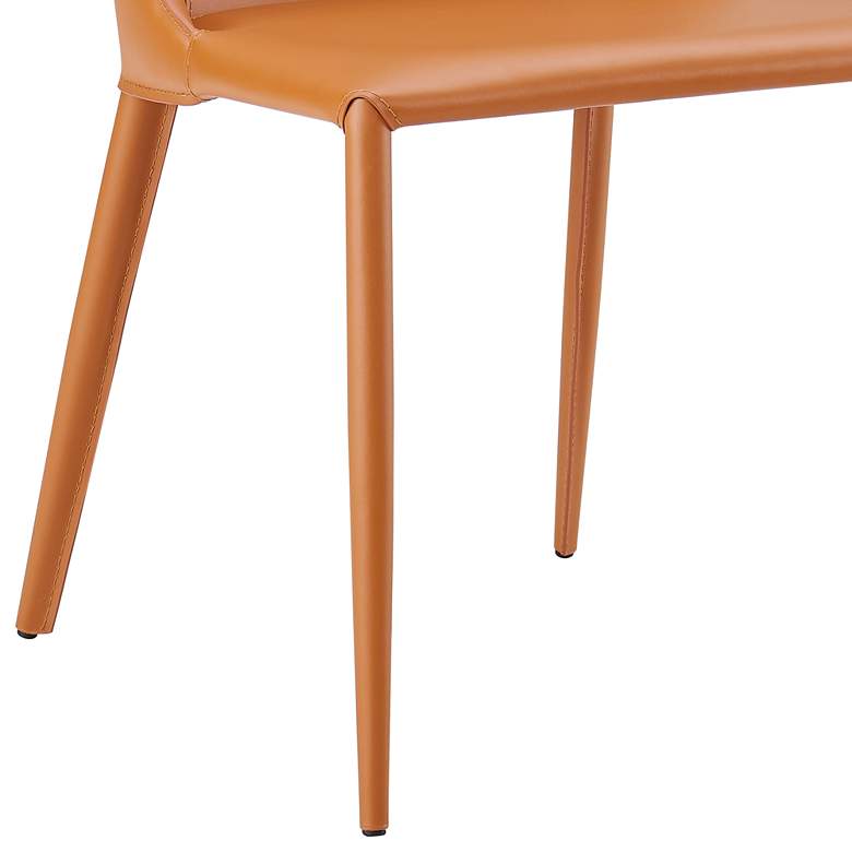Image 4 Kalle Cognac Leather Armless Side Chair more views