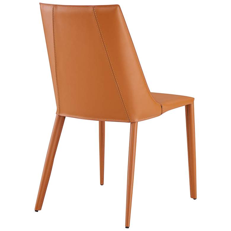 Image 6 Kalle Cognac Leather Armless Side Chair more views