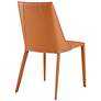 Kalle Cognac Leather Armless Side Chair in scene