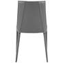 Kalle Gray Leather Armless Side Chair in scene