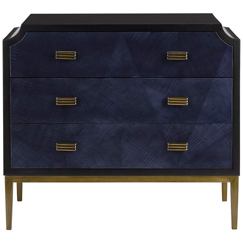 Image 5 Kallista 34 inch Wide Dark Sapphire 3-Drawer Accent Chest more views