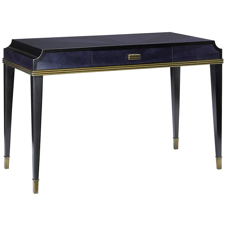 Image 3 Kallista 46 1/2" Wide Dark Sapphire Wood Writing Desk