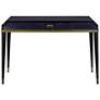 7_Kallista 46 1/2" Wide Dark Sapphire Wood Writing Desk more views