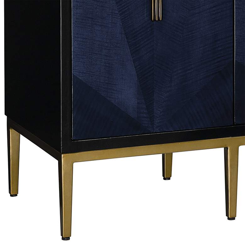 Image 5 Kallista 54" Wide Dark Sapphire 3-Door Media Cabinet more views