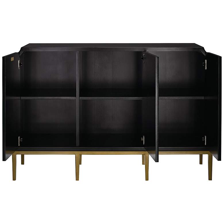 Image 7 Kallista 54" Wide Dark Sapphire 3-Door Media Cabinet more views