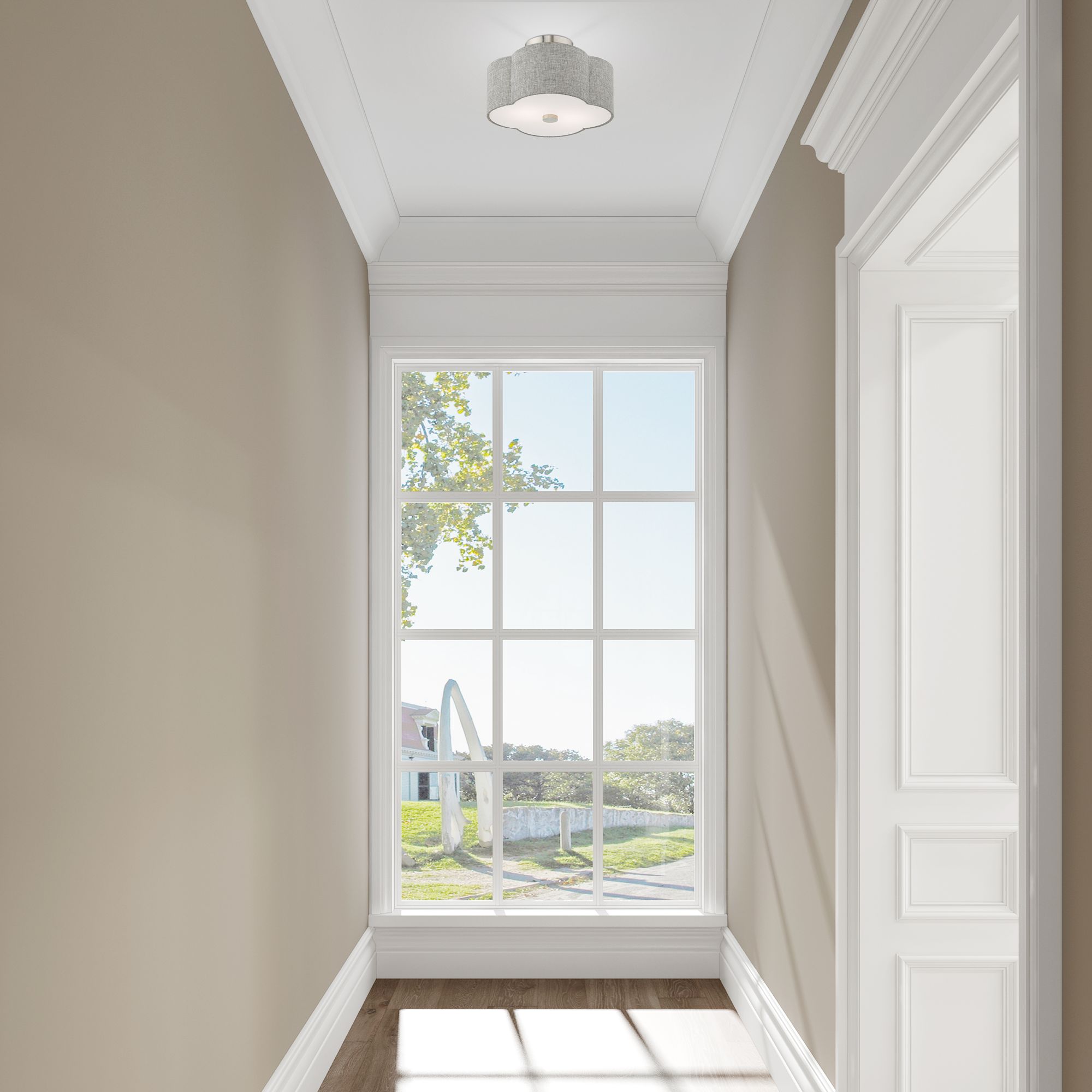 Kalmar 2 Light Brushed Nickel Ceiling Mount