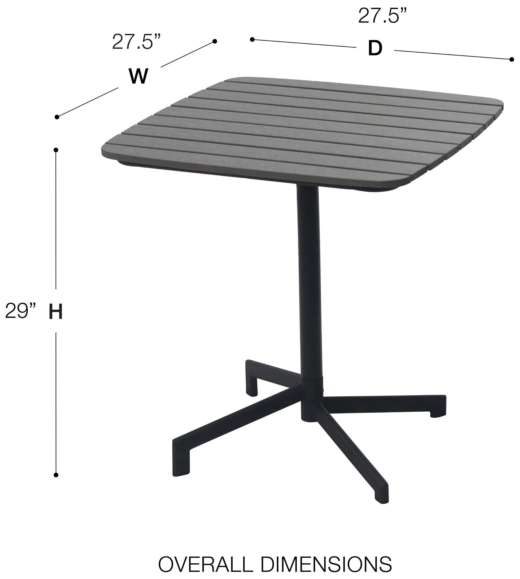 Image 6 Kalmar 28" Folding Outdoor Table more views