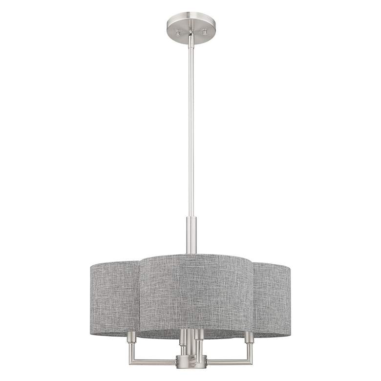Image 3 Kalmar 4 Light Brushed Nickel Pendant Chandelier more views