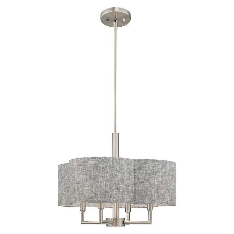 Image 4 Kalmar 4 Light Brushed Nickel Pendant Chandelier more views