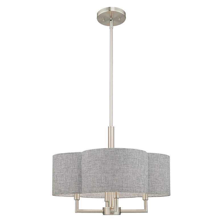 Image 5 Kalmar 4 Light Brushed Nickel Pendant Chandelier more views